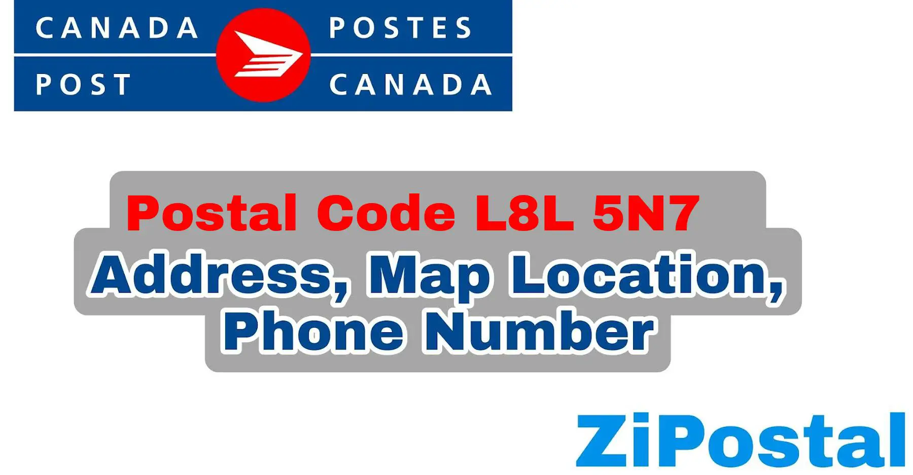 Postal Code L8L 5N7 Address Map Location and Phone Number